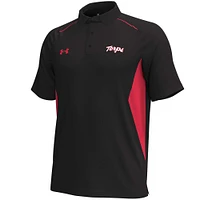 Polo noir Under Armour Maryland Terrapins Title Performance pour homme