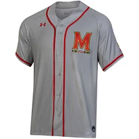 Maillot de baseball Under Armour Maryland Terrapins Replica pour homme gris