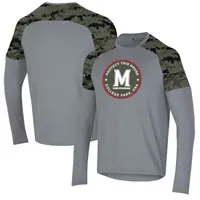 Men's Under Armour Heathered Gray/Camo Maryland Terrapins Freedom Long Sleeve T-Shirt