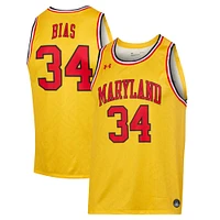 Maillot de joueur réplique Under Armour Len Bias Gold Maryland Terrapins pour homme