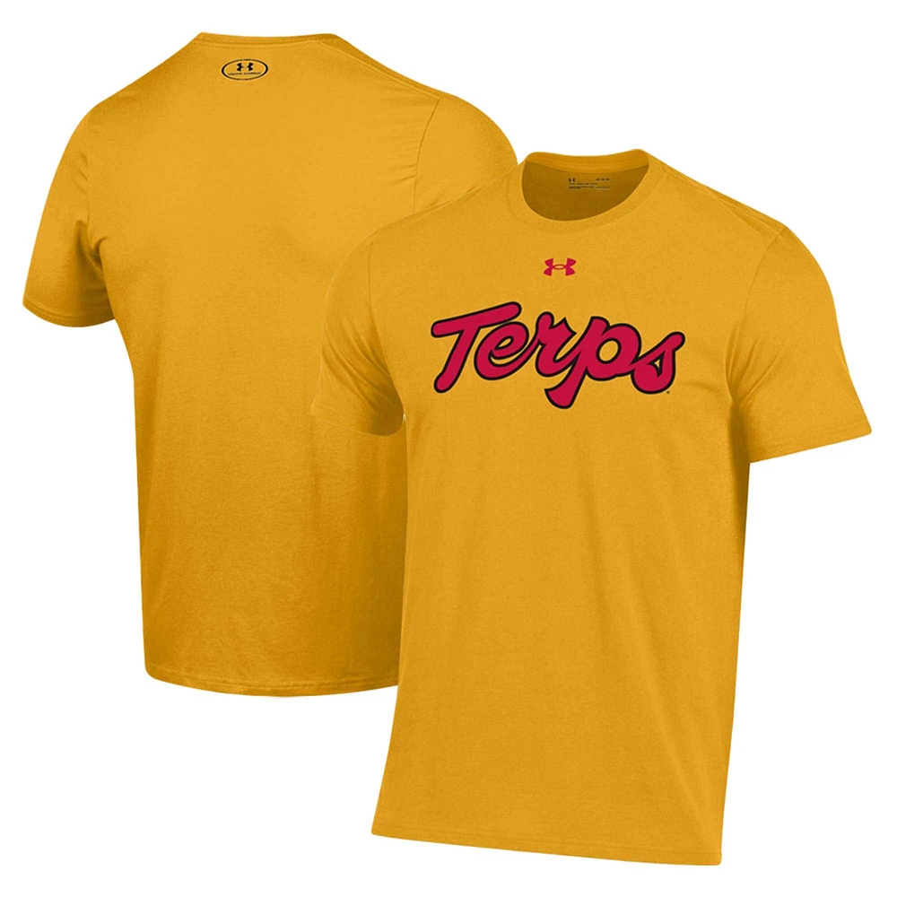 Under Armour Maryland Terrapins Gold Out Performance T-shirt pour homme