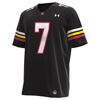 Men's Under Armour MJ Morris Black Maryland Terrapins NIL Football Replica Player Jersey