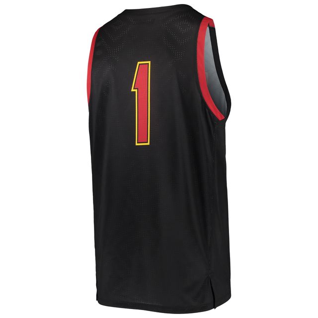 Under Armour #1 Noir Maryland Terrapins College Replica Maillot de basket-ball pour homme