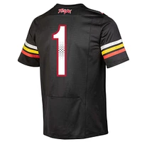 Men's Under Armour #1 Black Maryland Terrapins Replica Football Jersey