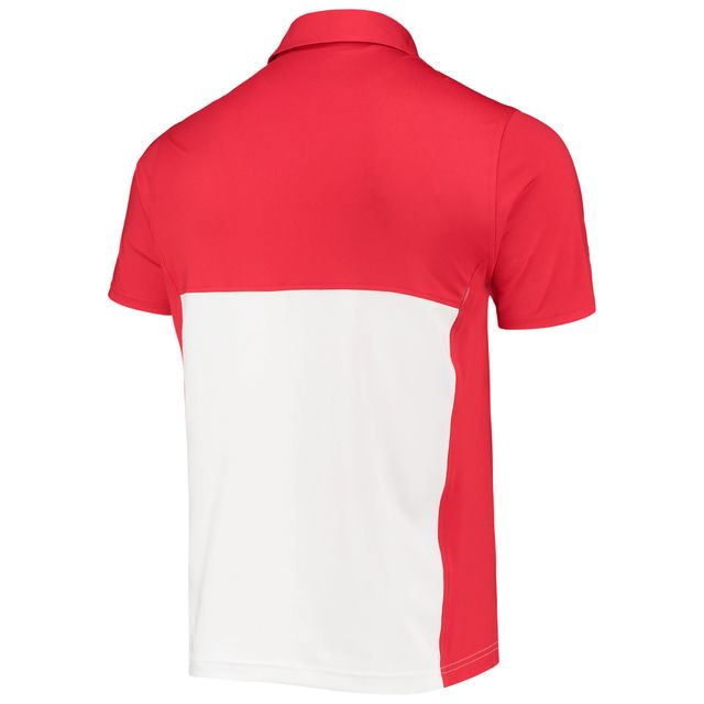 Polo de performance Under Armour pour hommes, rouge/blanc, Maryland Terrapins 2022 Blocked Coaches