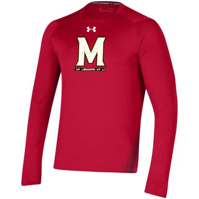 Under Armour Men's Under Armour Maryland Terrapins School Logo Raglan Long  Sleeve Hoodie Performance T-Shirt