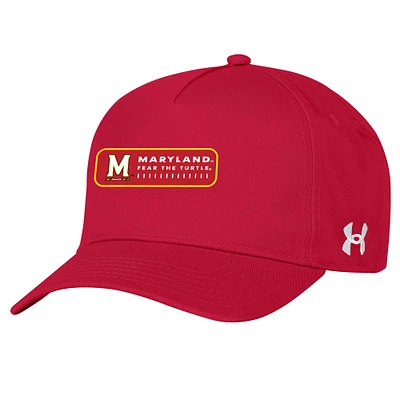 Men's Under Armour  Red Maryland Terrapins 2023 Sideline Adjustable Hat