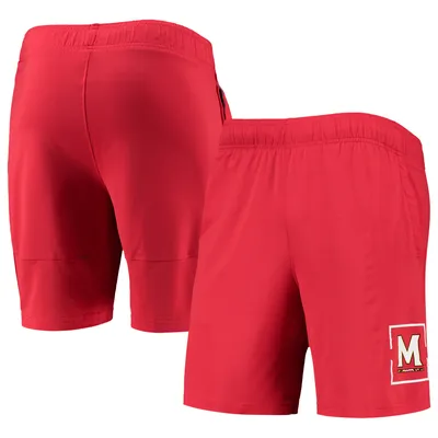 Maryland Terrapins Under Armour Mesh Raid Performance Shorts - Red