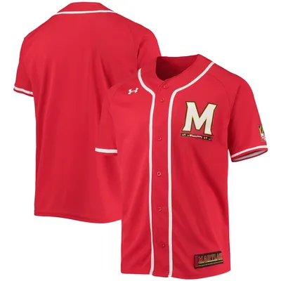 Maryland Terrapins Under Armour Replica Baseball Jersey - Red