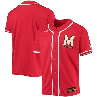 Maillot de baseball réplique Under Armour Maryland Terrapins pour homme rouge