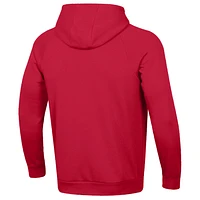 Sweat à capuche raglan Under Armour Maryland Terrapins Script toute la journée rouge pour homme