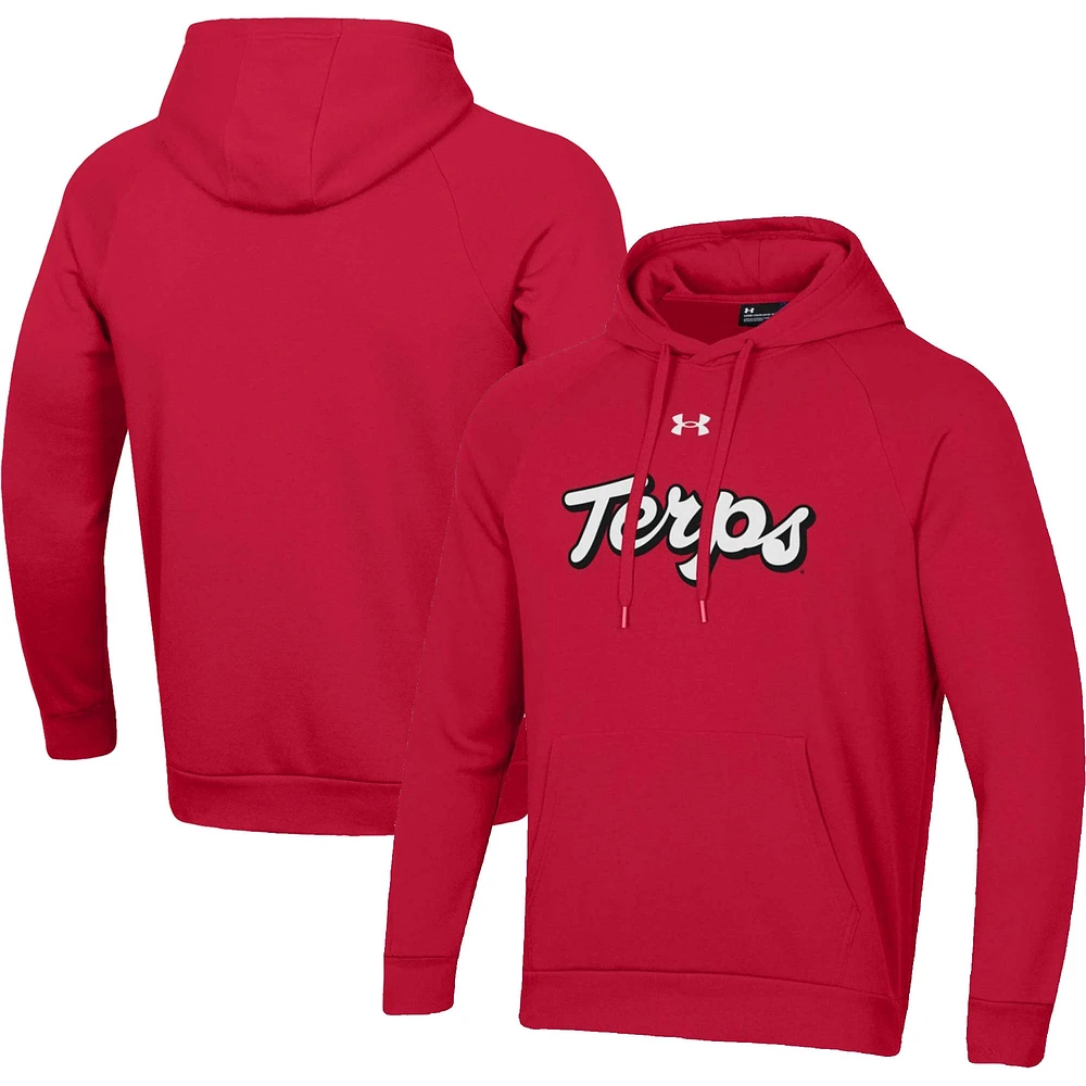 Men's Under Armour Maryland Terrapins Script All Day Raglan Pullover Hoodie