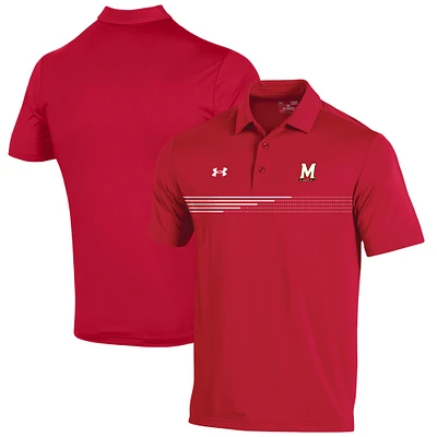 Under Armour T-shirt rouge des Terrapins du Maryland pour hommes et polo à rayures vertes