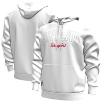 Sweat à capuche en polaire blanc Maryland Terrapins 2024 Sideline Essential pour homme de Under Armour