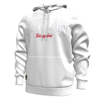 Sweat à capuche en polaire blanc Maryland Terrapins 2024 Sideline Essential pour homme de Under Armour