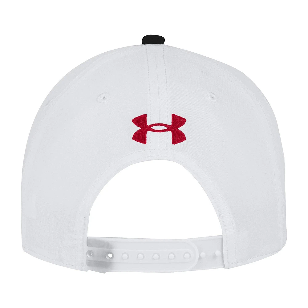 Casquette ajustable en corde Maryland Terrapins Driver pour homme Under Armour White