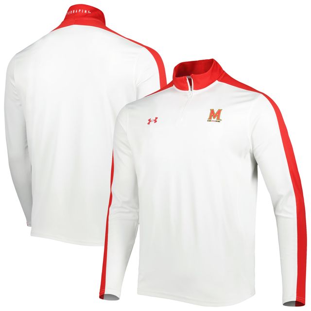 Under Armour Maryland Terrapins - Veste légère à col montant et performance pour homme Blanc