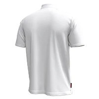 Polo Performance à rayures sur la poitrine pour homme Under Armour Maryland Terrapins Playoff White