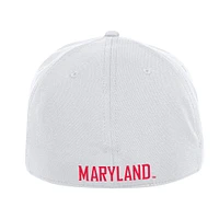 Men's Under Armour  White Maryland Terrapins Sideline Blitzing Accent Flex Hat