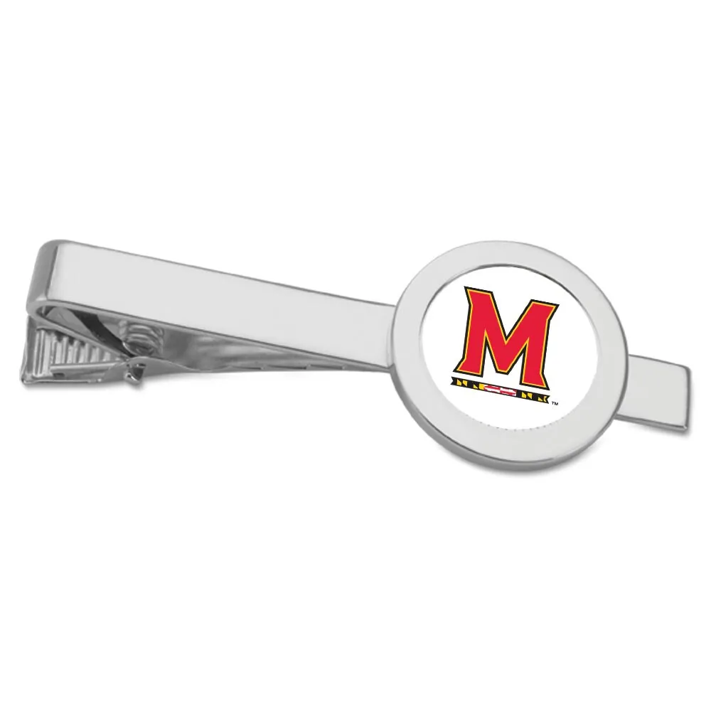 Maryland Terrapins Team Logo Tie Bar - Silver