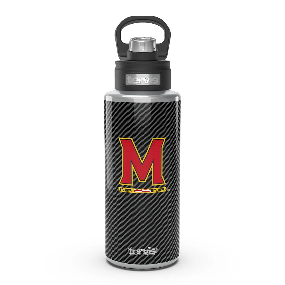 Tervis Maryland Terrapins 32oz. Bouteille d'eau à large goulot en fibre de carbone