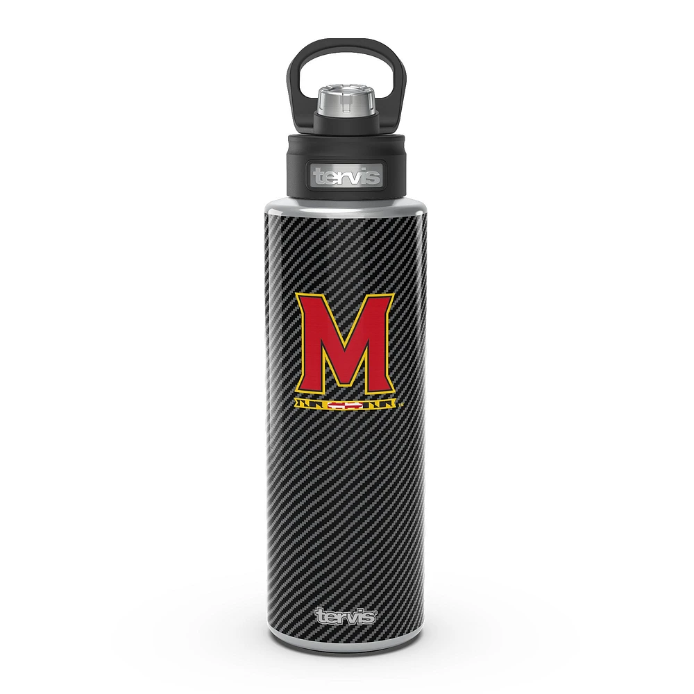 Tervis Maryland Terrapins 40oz. Carbon Fiber Wide Mouth Water Bottle