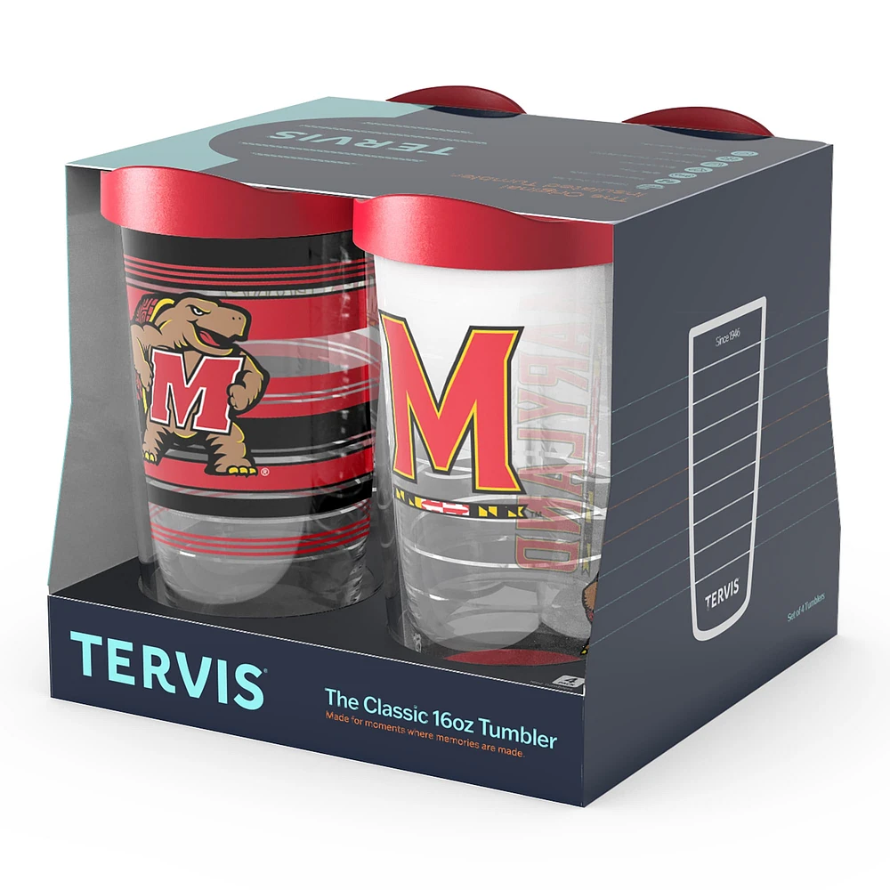 Tervis Maryland Terrapins Four-Pack 16oz. Classic Tumbler Set