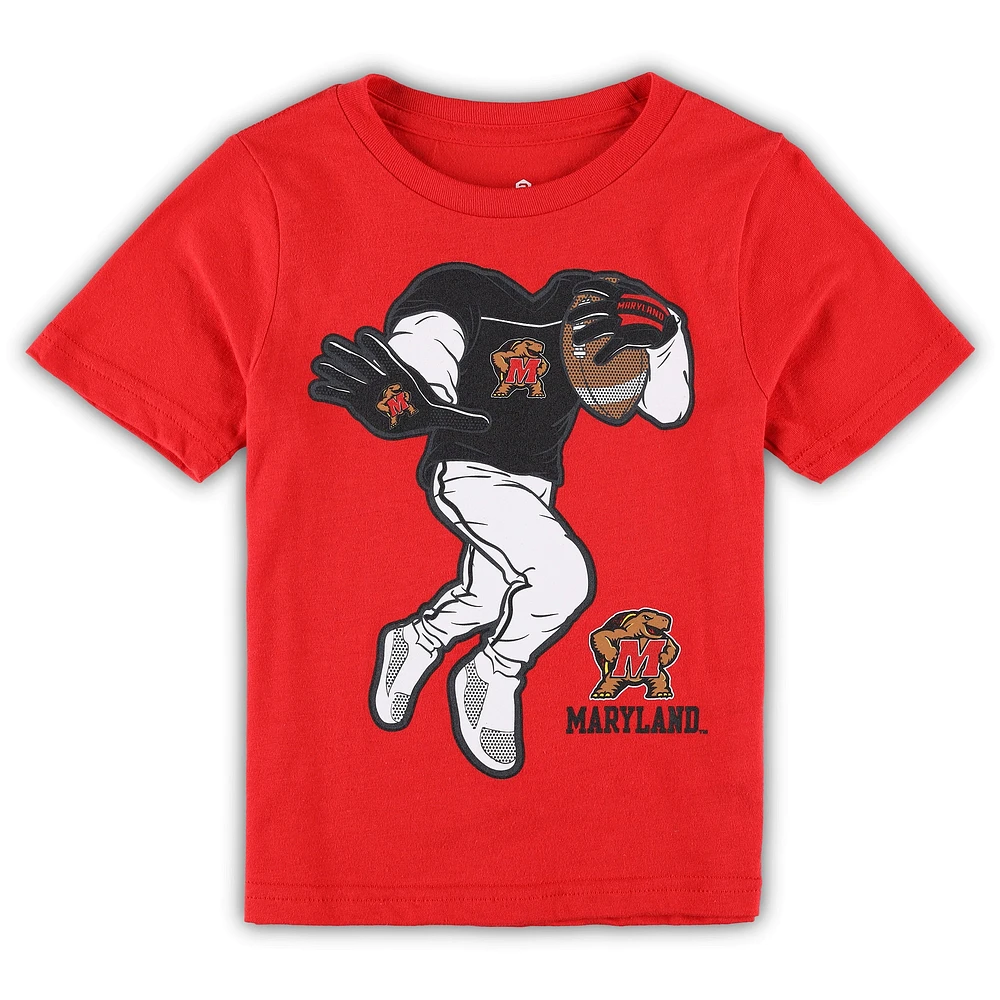 Toddler Red Maryland Terrapins Stiff Arm T-Shirt