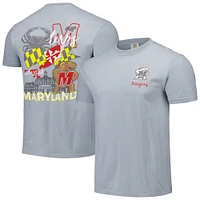 Unisex Gray Maryland Terrapins Hyper Local Campus elements flag T-Shirt