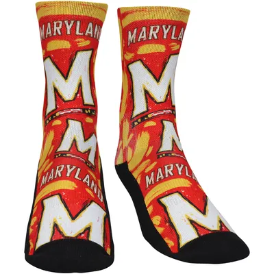 Maryland Terrapins Rock Em Socks Unisex Allover Logo & Paint Crew