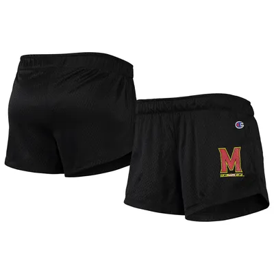 Maryland Terrapins Champion Women's Logo Mesh Shorts - Black
