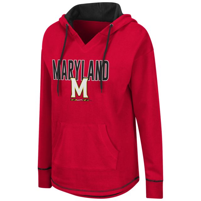 Sweat à capuche tunique rouge Colosseum Maryland Terrapins pour femmes