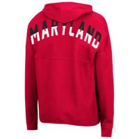 Women's Colosseum Red Maryland Terrapins Two-Hit Full-Zip Hoodie