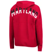 Colosseum Red Maryland Terrapins Sweat à capuche zippé deux coups pour femme