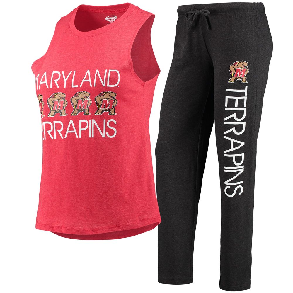 Women's Concepts Sport Black/Red Maryland Terrapins Tank Top & Pants Sleep Set