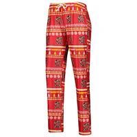 Women's Concepts Sport Red Maryland Terrapins Holiday Long Sleeve T-Shirt and Pants Sleep Set