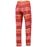 Women's Concepts Sport Red Maryland Terrapins Holiday Long Sleeve T-Shirt and Pants Sleep Set