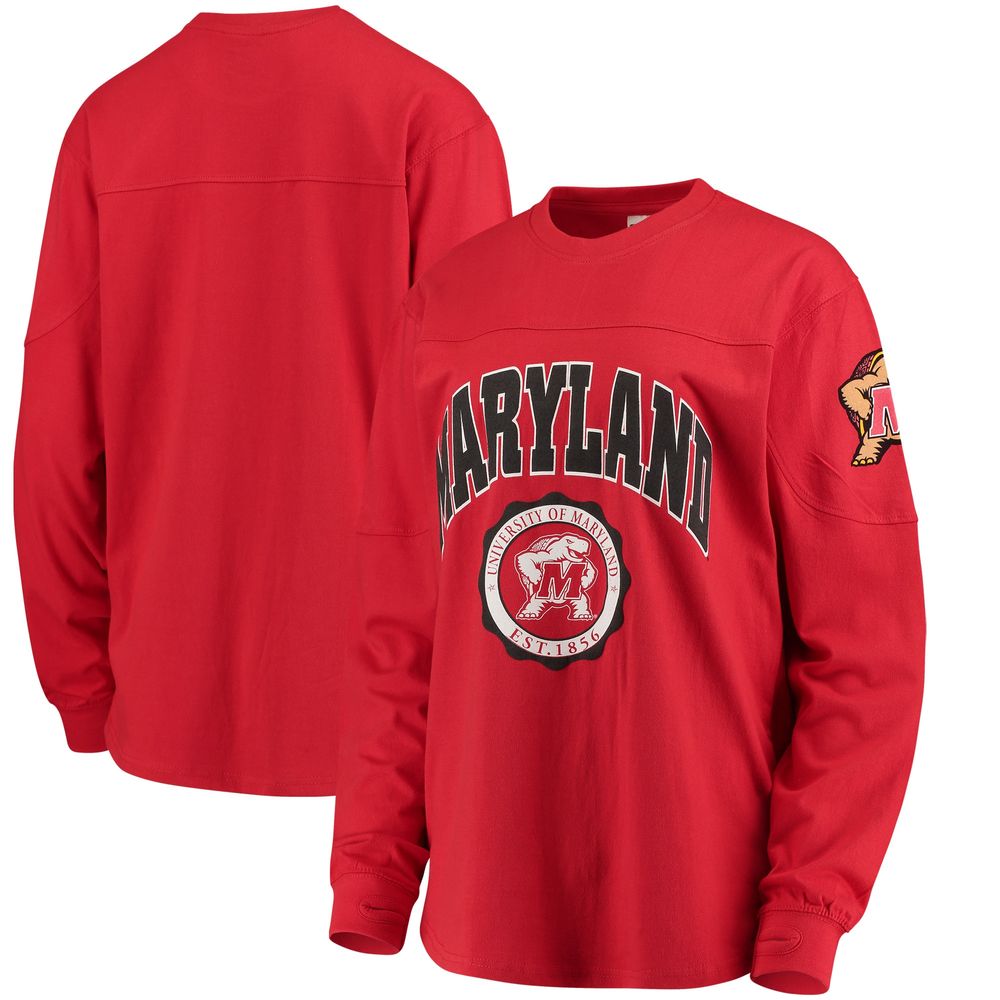 Women's Red Maryland Terrapins Edith Long Sleeve T-Shirt