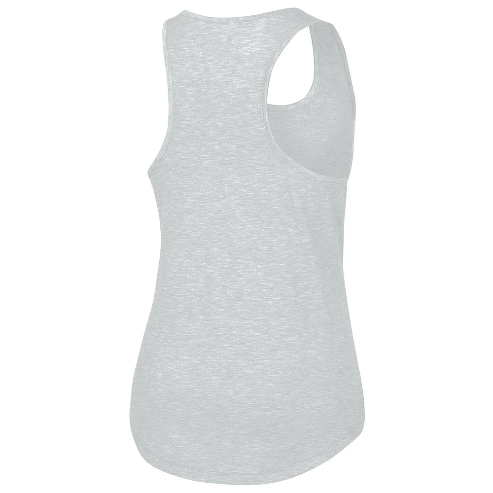 Women's Under Armour Heather Gray Maryland Terrapins Breezy Racerback Tri-Blend Tank Top