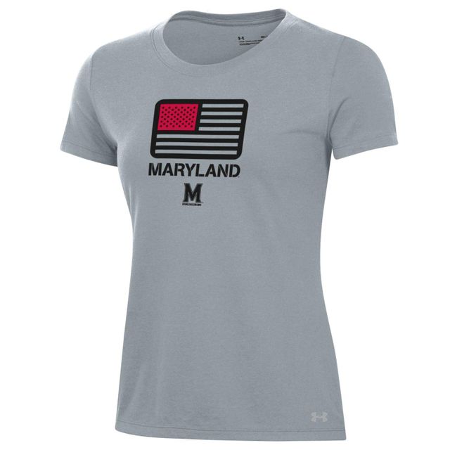 Women's Under Armour Black Maryland Terrapins Throwback Basketball  Performance Cotton T-Shirt