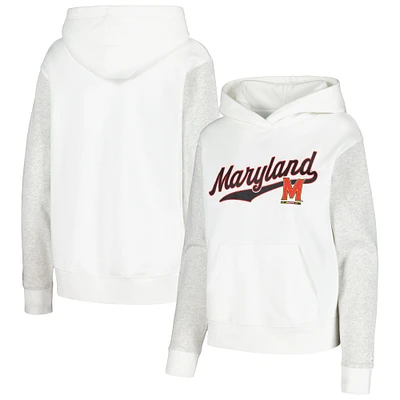 Sweat à capuche Under Armour Maryland Terrapins All Day pour femme, blanc