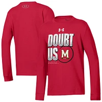 Youth Under Armour  Red Maryland Terrapins March Madness Unity Long Sleeve T-Shirt