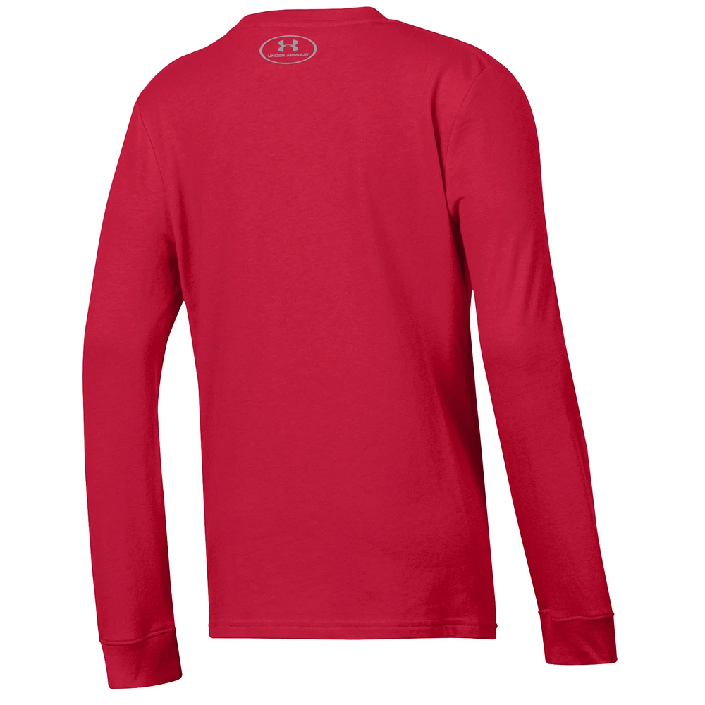 Youth Under Armour  Red Maryland Terrapins March Madness Unity Long Sleeve T-Shirt