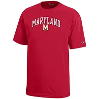 Youth Champion Red Maryland Terrapins Arch Over Logo T-Shirt