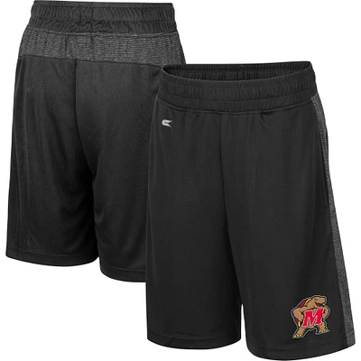 Youth Colosseum Black Maryland Terrapins Sabertooth Pocketed Shorts