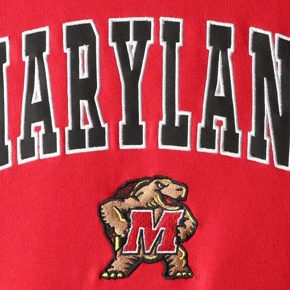 Chandail à capuchon Colosseum Maryland Terrapins 2-Hit Team rouge pour jeune