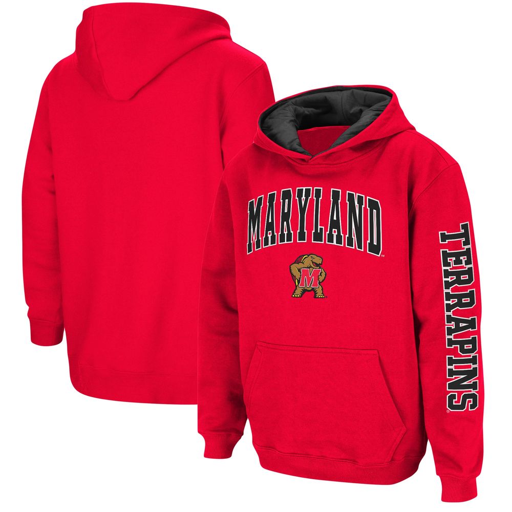 Youth Colosseum Red Maryland Terrapins 2-Hit Team Pullover Hoodie