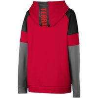 Youth Colosseum Red Maryland Terrapins Colorblocked Raglan Pullover Hoodie