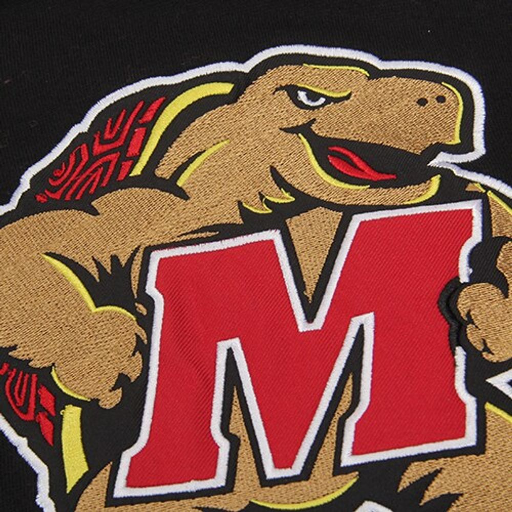 Youth Stadium Athletic Black Maryland Terrapins Big Logo Pullover Hoodie