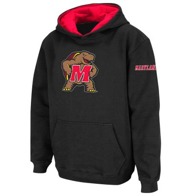 Youth Stadium Athletic Black Maryland Terrapins Big Logo Pullover Hoodie